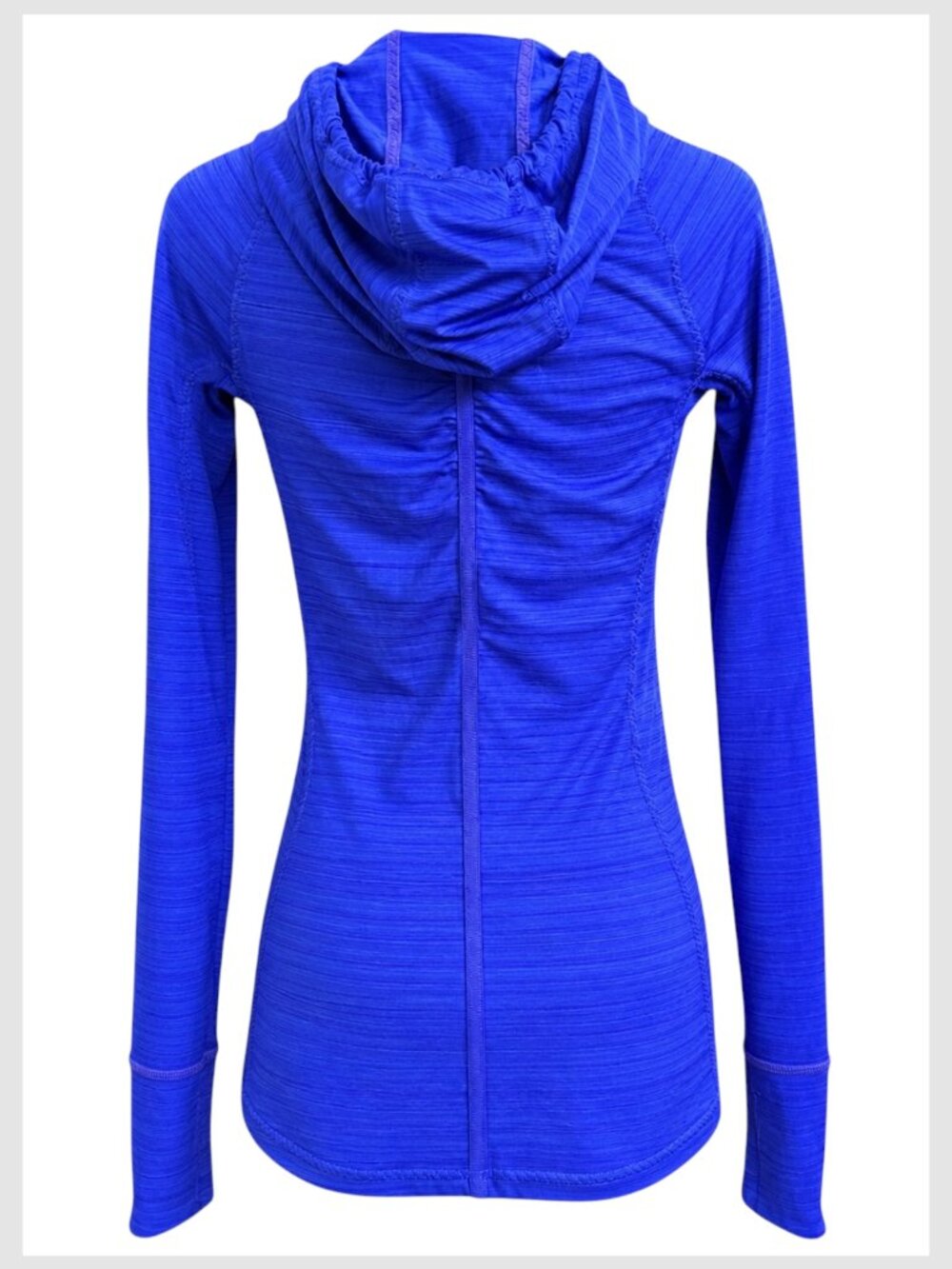Athleta Pacifica Illume Hoodie Royal Blue Thumbholes 1/2 Zip S - Picture 3 of 8
